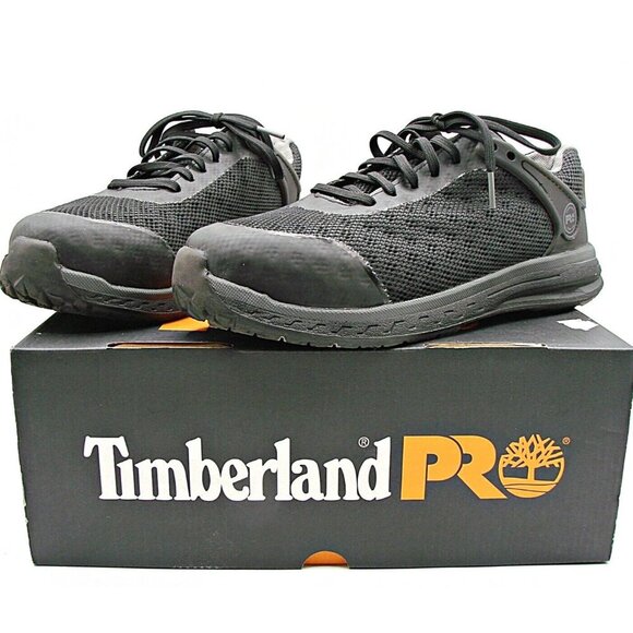 Timberland Work Shoes Women 8.5 PRO Anti-Fatigue Drivetrain Composite Toe Black - Picture 1 of 12
